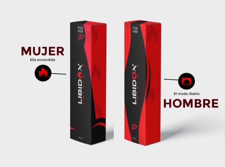 Cajas de los perfumes Libidox para mujer y para hombre
