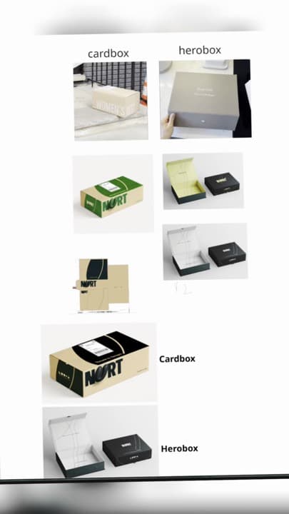 Tablero de diseño del packaging de NURT: cardbox y herobox